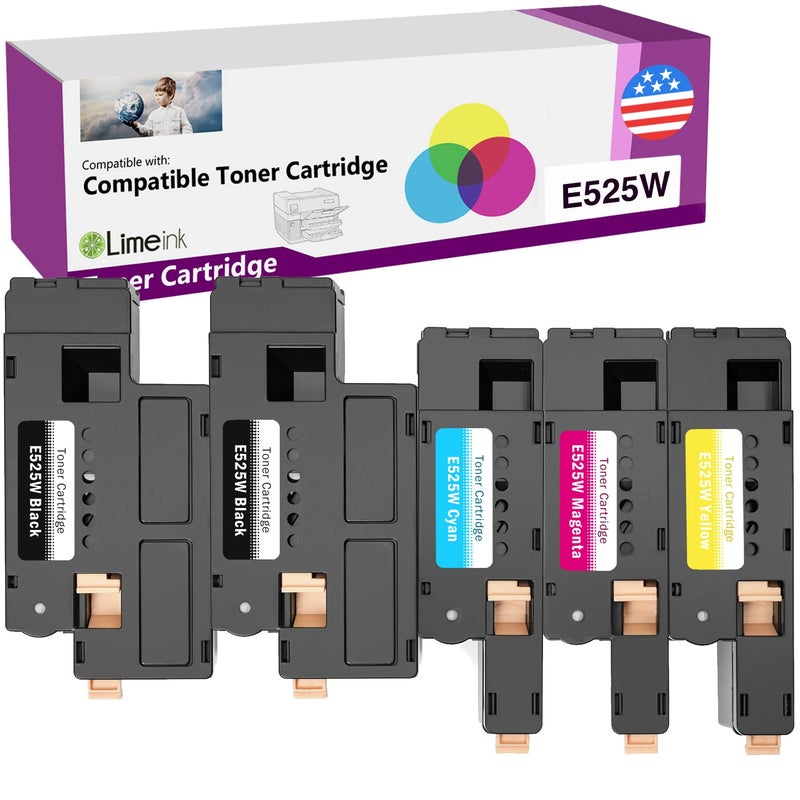Limeink Compatible Toner Cartridge Replacement for Dell E525W - 5 Pack - Image 1
